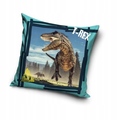 Poszewka 40x40 na poduszkę Dinozaur Dino T-Rex