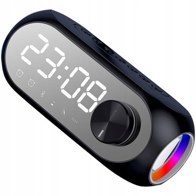 Głośnik Bezprzewodowy Z LUSTREM Bluetooth 5.0 BUDZIK RADIO RGB Zegar Alarm