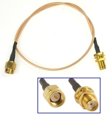 ADAPTER (PRZEDŁUŻACZ) SMA MĘSKIE-SMA ŻEŃSKIE, 20CM