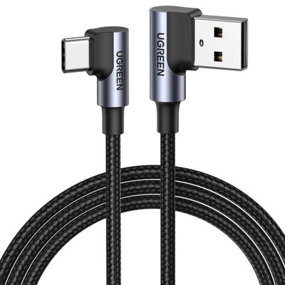 Kabel kątowy UGREEN US176 USB-C/USB-A 3A, 3m (czarny)