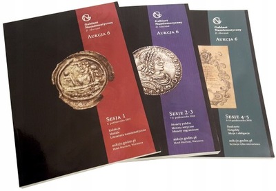 6 aukcja GNDM - komplet katalogów (3 tomy)