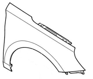 Hyundai i30 2017- крила передній правий фото №1