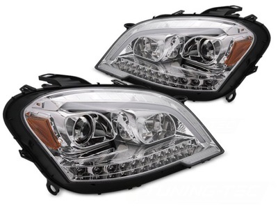 Фари лампи kpl led tube neon тюнінг хром mercedes ml 164 lift 08-12 фото №1