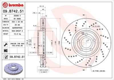 ДИСК ТОРМОЗНОЙ COATED DISC LINE 09.B742.51