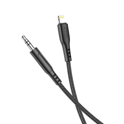 kabel AUX Audio Jack 3,5mm do iPhone Lightning 8-pin 1m czarny