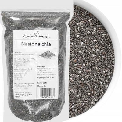 Nasiona Chia Naturalne KUCHNIA ZDROWIA 500g