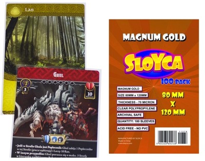 SLOYCA Koszulki Magnum Gold 80x120 mm 100 szt.