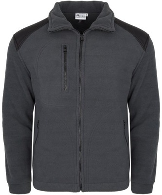 POLSKI Gruby Polar Bluza Męski Roboczy SZARY M