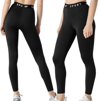 Legginsy Treningowe Fitness 4F NOSH4-SPDF351 CZARN