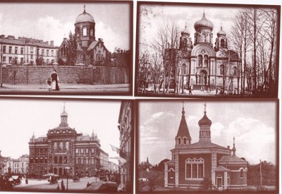 Cerkiew prawosławna zestaw pocztówek Rosja Carska pocztówka 19 szt