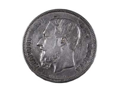 Belgia 5 frank 1875 Leopold II