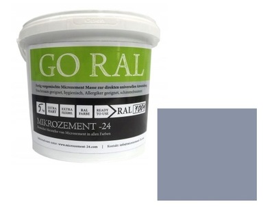 MIKROCEMENT GORAL GO-RAL RAL 7001 SZARY BŁĘKITNY 5kg