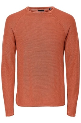 Sweter męski ONLY & SONS pomarańczowy XL