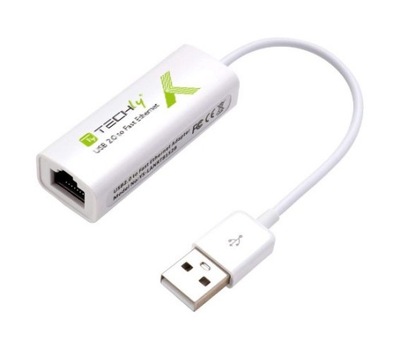 Techly Karta Sieciowa Adapter USB-A 2.0 na RJ45 10/100Mbps