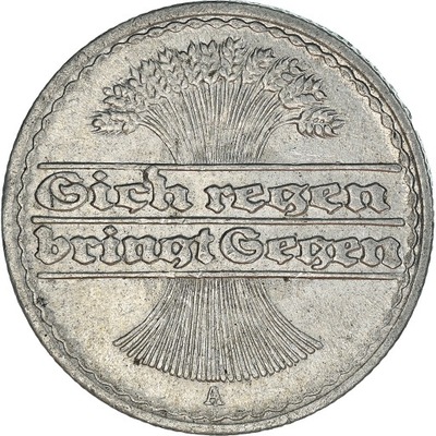 Moneta, NIEMCY, REP. WEIMARSKA, 50 Pfennig, 1920,