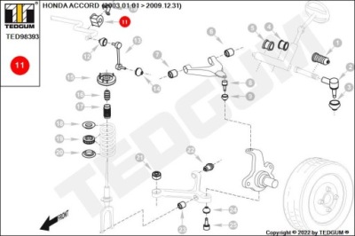 Втулка стабілізатора передній - tedgum tedted98393 фото №1