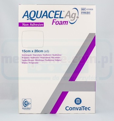 Aquacel Foam Ag Non Adhesive 15*20cm 1szt