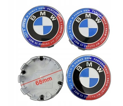 BMW TAPACUBOS KAPSLE 56 MM JUEGO 4 PIEZAS 50 JAHRE  