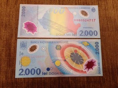 527.RUMUNIA 2000 LEI UNC POLIMER