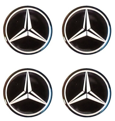 NAKLEJKI NA DEKIELKI KOŁPAKI FELGI MERCEDES 60 MM