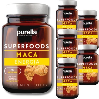 PURELLA SUPLEMENT DIETY SUPERFOODS Maca na energię wytrzymałość 60 kaps x 6