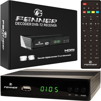 Dekoder tuner Fenner FN-GX1 HD DVB-T2 H265 HEVC LAN USB