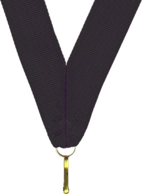 Wstążka szarfa do medali 22 mm czarna