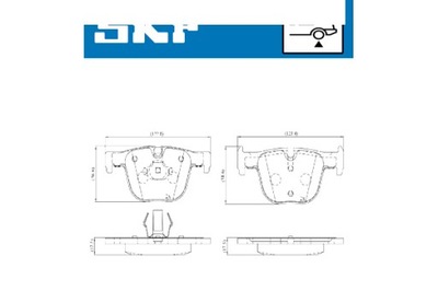 SKF КОЛОДКИ ТОРМОЗНЫЕ BMW 03.KWI