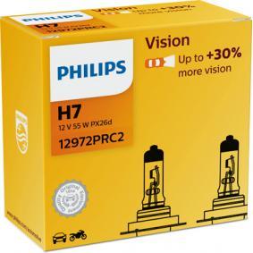 PHILIPS LAMPS H7 12V 55W PX26D VISION +30% YOUR LIGHT  