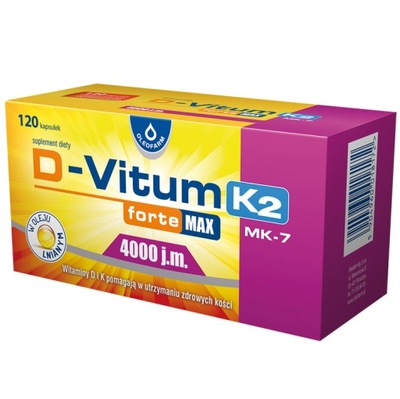 D-Vitum Forte MAX 4000 j.m. K2 (MK-7) 120 kapsułek