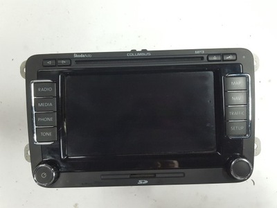 Skoda superb 2 ii 08-13r радио навигация 3t0035680a фото №1