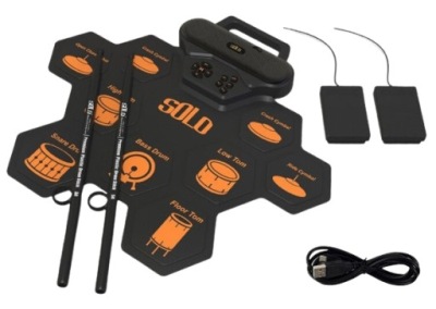 ELEKTRONICZNA SKŁADANA ZWIJANA PRZENOŚNA PERKUSJA MOBILNA PEDAŁY PAŁECZKI