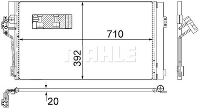 РАДИАТОР КОНДИЦИОНЕРА - КОНДЕНСАТОР, BEHR MAHLE AC 762 000S