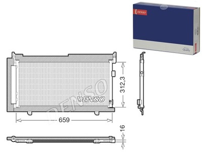 КОНДЕНСАТОР КОНДИЦІОНЕРА SUBARU FORESTER 2.0 2.0D 03.13- DENSO