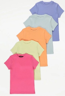 5-pack T-SHIRT COLOR MIX GIRLS George 6-7L