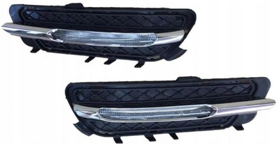 2X LED (СВЕТОДИОД ) РЕШЕТКИ ХРОМ БАМПЕРА ПЕРЕДНЯЯ DO MERCEDES BENZ W212 2009-2013