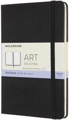 Szkicownik Moleskine M (11,5x18 cm) czarny hard