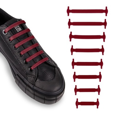 Sznurówki silikonowe do butów płaskie gumowe wygodne brązowe