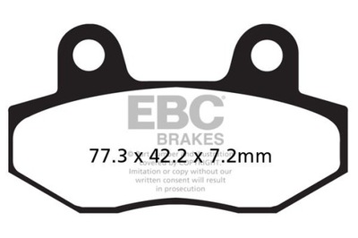 КОЛОДКИ ГАЛЬМІВНІ EBC SFA086HH SKUTEROWE (КОМПЛЕКТ. NA 1 ГАЛЬМІВНІ ДИСКИ)