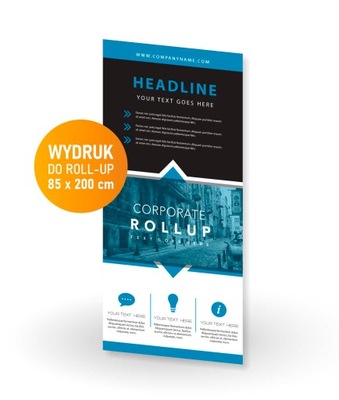 WYDRUK DO ROLL-UP 85x200 cm WYSOKA JAKOŚĆ DRUKU