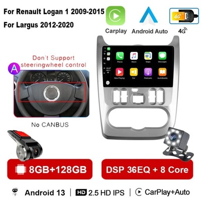 NAVEGACIÓN GPS ANDROID RADIO DE AUTOMÓVIL CARPLAY PARA RENAULT LOGAN 1 SANDERO 09-15  