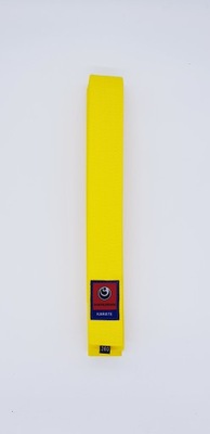 Pas shinkyokushin z naszywką Żółty 260 cm