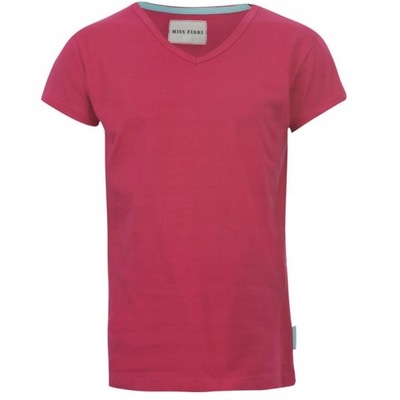 Bluzka koszulka dziewczęca t-shirt różowy 122 128