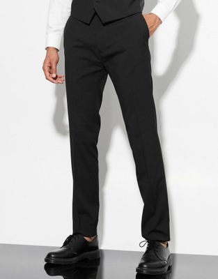 BOOHOOMAN ELEGANCKIE SPODNIE SKINNY YO1 XXJ__W32