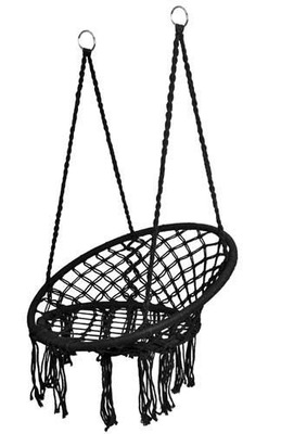 Bocianie gniazdo wiszący fotel huśtawka (czarna)