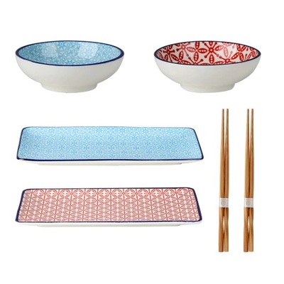 TALERZE DO SUSHI ceramiczny w stylu japońskim 2 miseczki K40