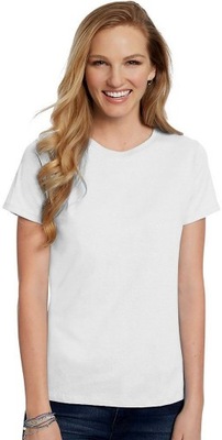 KOSZULKA DAMSKA FRUIT OF THE LOOM T-shirt White XS