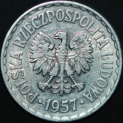 1 złoty 1957 - ładny egzemplarz - RZADKIE