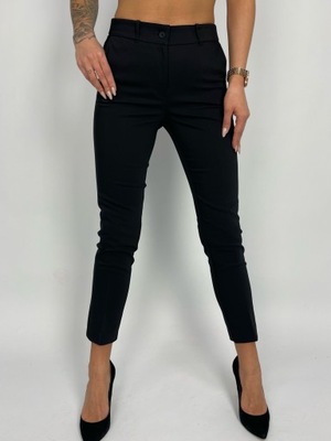Spodnie cygaretki damskie czarne 40