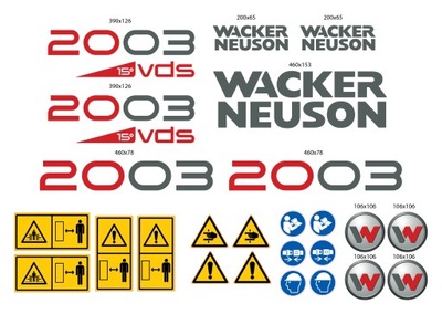 Naklejki na MINI koparkę WACKER NEUSON 2003 VDS